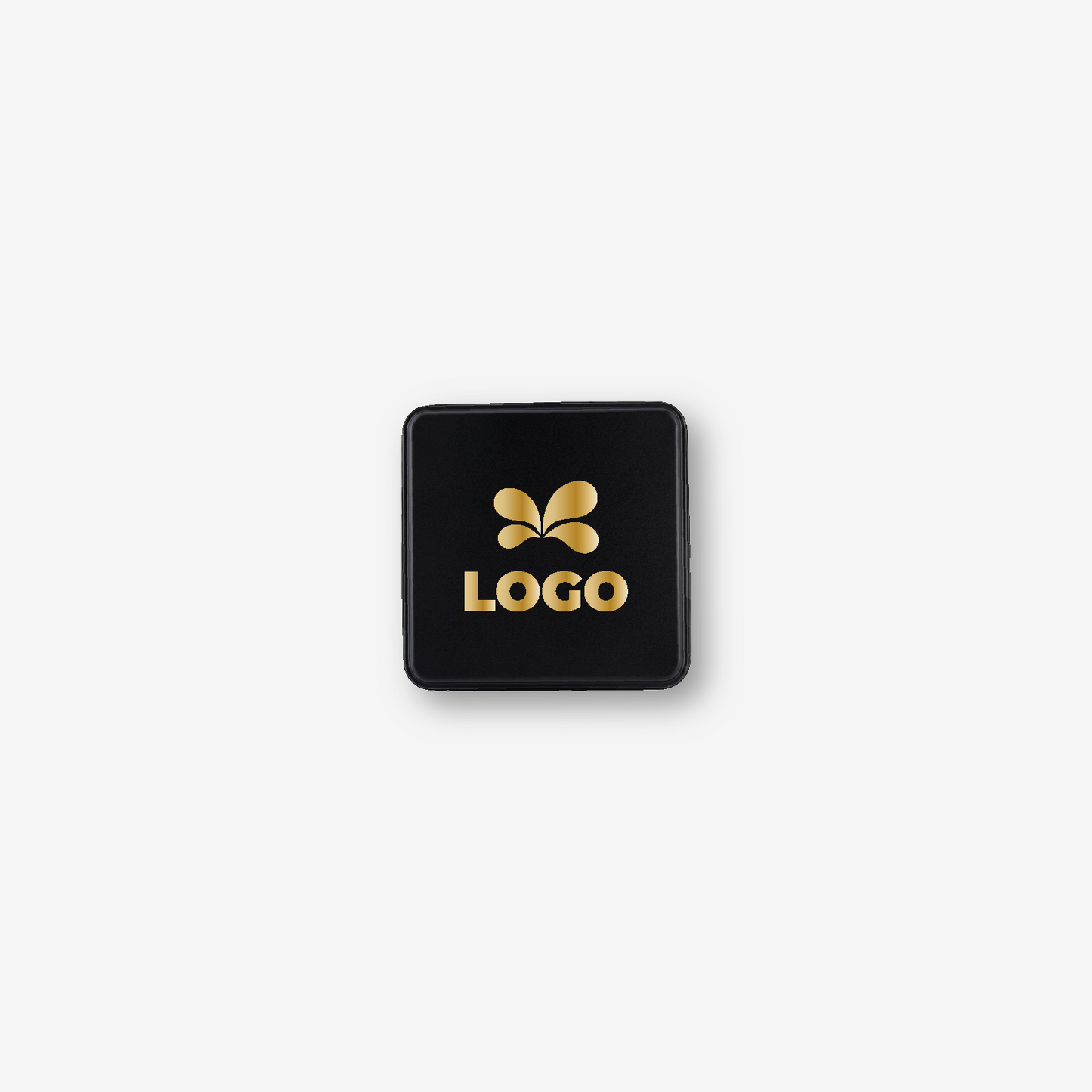 Logolu Siyah Metal Kutuda - 8 Adet Logolu Çikolata